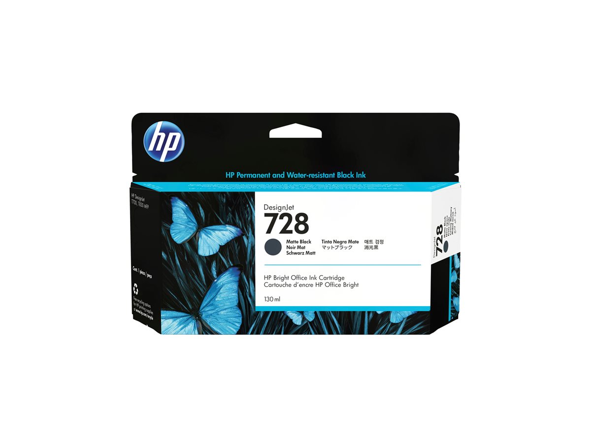 HP 728 130-ml Matte Black DesignJet Ink