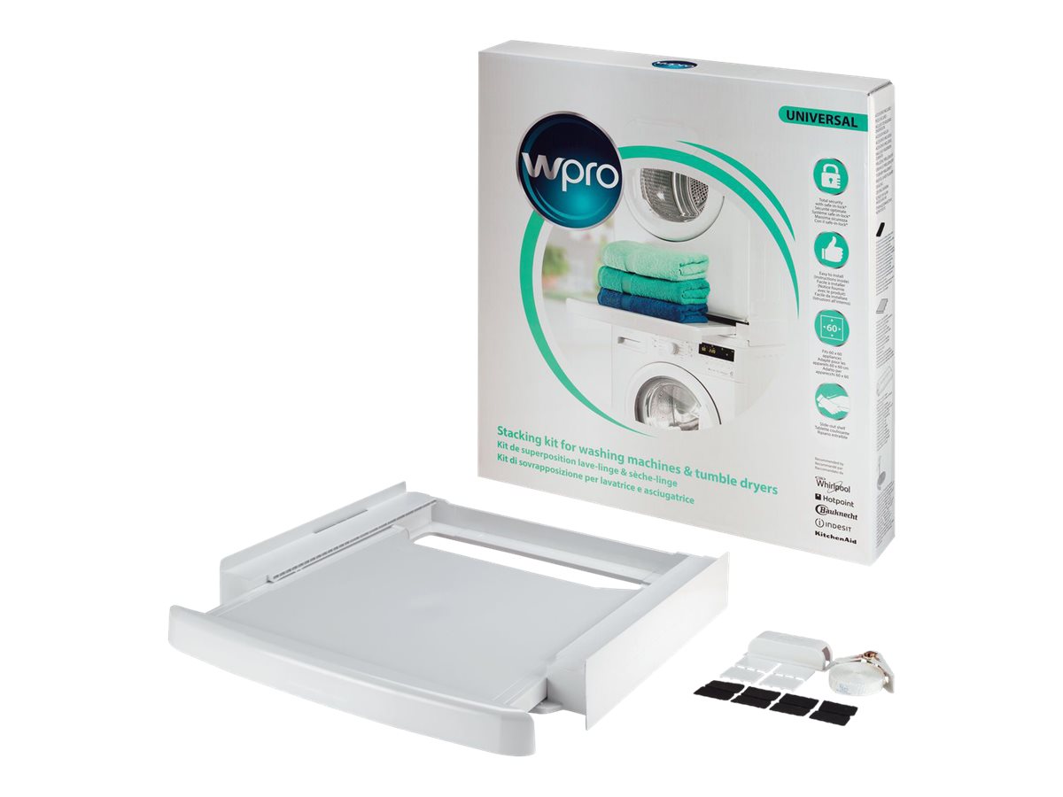 An image of Wpro stacking kit with pull-out shelf