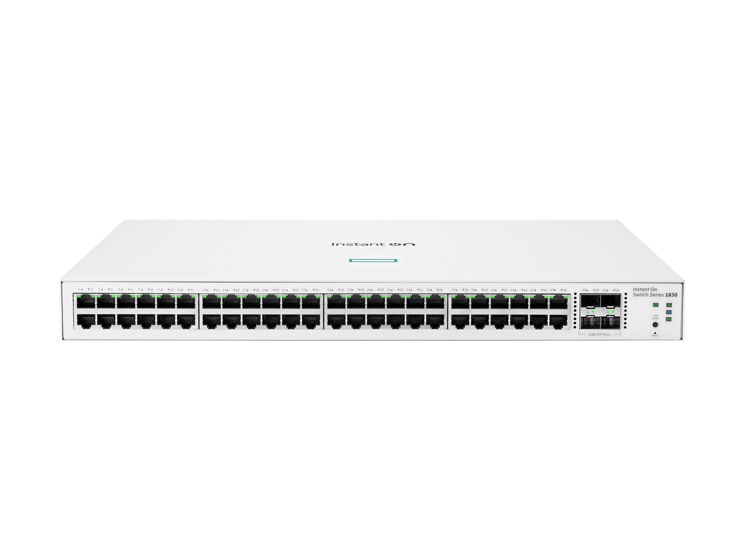 HPE Networking Instant On 1830 48G 4SFP Switch switch 48 ports smart Product shot Right-angle 80000