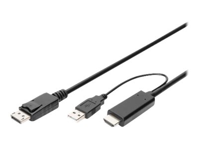 DIGITUS 4K HDMI Adapterkabel - HDMI auf DisplayPort 2m - AK-330111-020-S