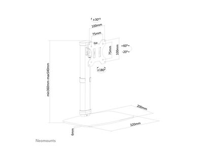 NEOMOUNTS FPMA-D890WHITE