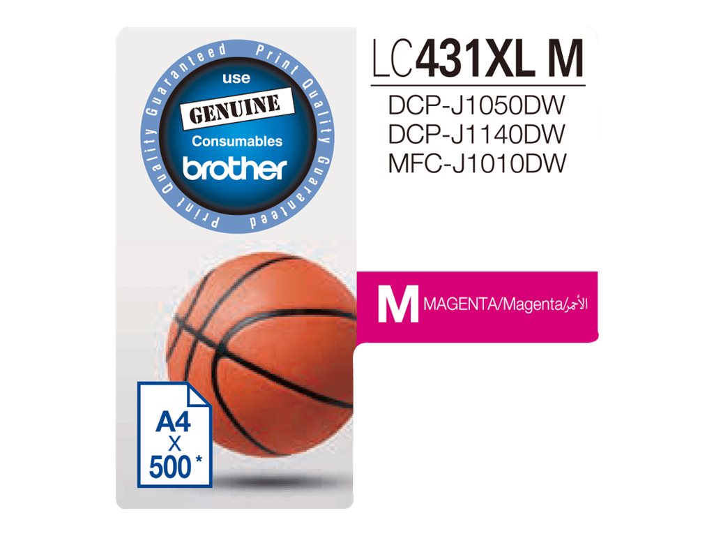 Brother LC431XLM High Yield magenta original ink Package view Front 80490