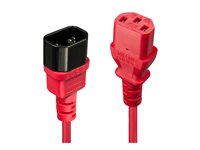 LINDY 0.5m IEC Extension Lead Red