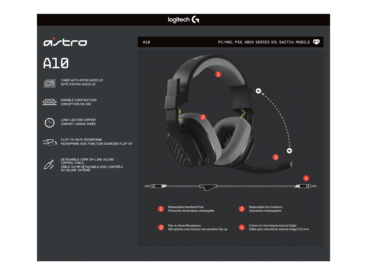 ASTRO Gaming A10 Gen 2 - náhlavní souprava - 3.5 mm jack – foto 13