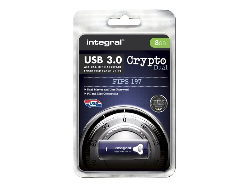 Integral Crypto Dual - clé USB - 8 Go (INFD8GCRYDL3.0197)