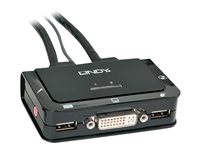 Lindy Compact 2 Port KVM Switch - KVM / audio / USB switch - 2 x KVM / audio / USB - 1 local user - desktop