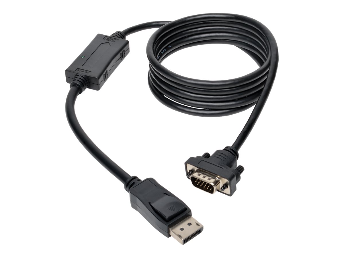Tripp Lite 3ft DisplayPort to VGA Adapter Active Converter Cable Latches DP to HD15 M/M 3'