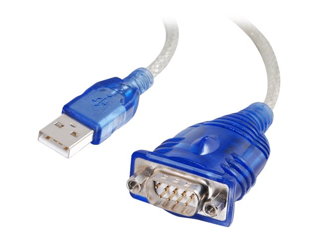 C2G 1.5ft USB to DB9 Serial Cable - RS232 Adapter Cable - Serial adapter - USB - RS-232 - blue