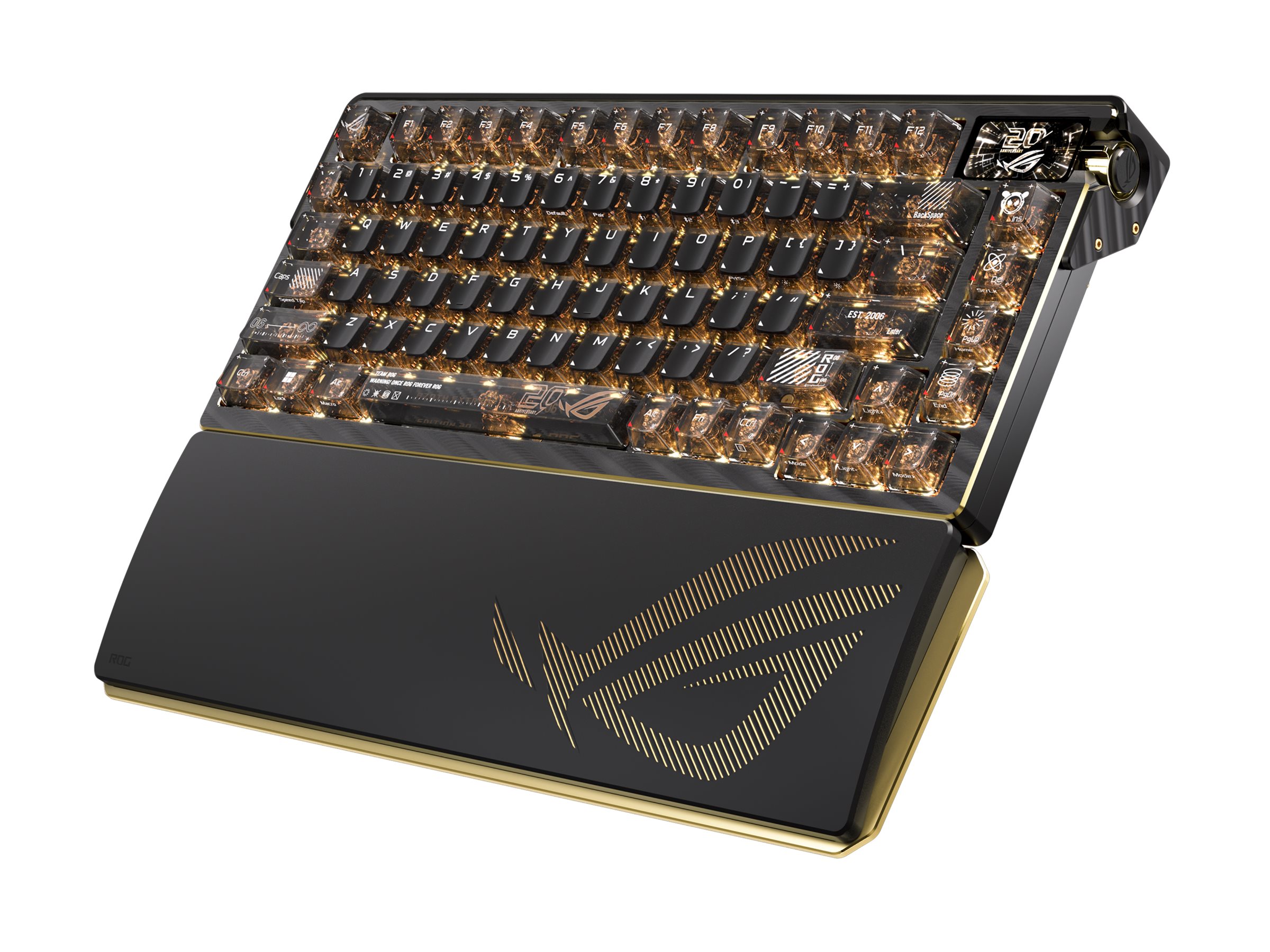 ASUS ROG Azoth Extreme Edition 20 keyboard 75% with OLED display QWERTZ German black Product shot Right side 77950