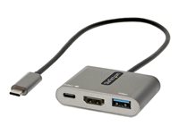 StarTech.com USB C Multiport Adapter, USB-C to HDMI 4K Video, 100W Power Delivery Passthrough Charging, 2-Port USB 3.0 Hub 5Gbps (1xType-C/1xA), USB-C, USB-C Travel Dock - Portable Laptop Dockingstation