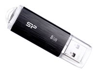 SILICON POWER Ultima U02 8GB USB 2.0 Sort Transparent