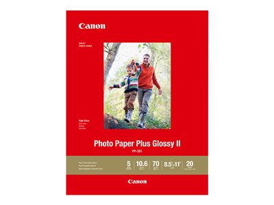 Canon Photo Paper Plus Glossy II PP-301 High-glossy 270 micron 8.5 in x 11.02 in 265 g/m² 
