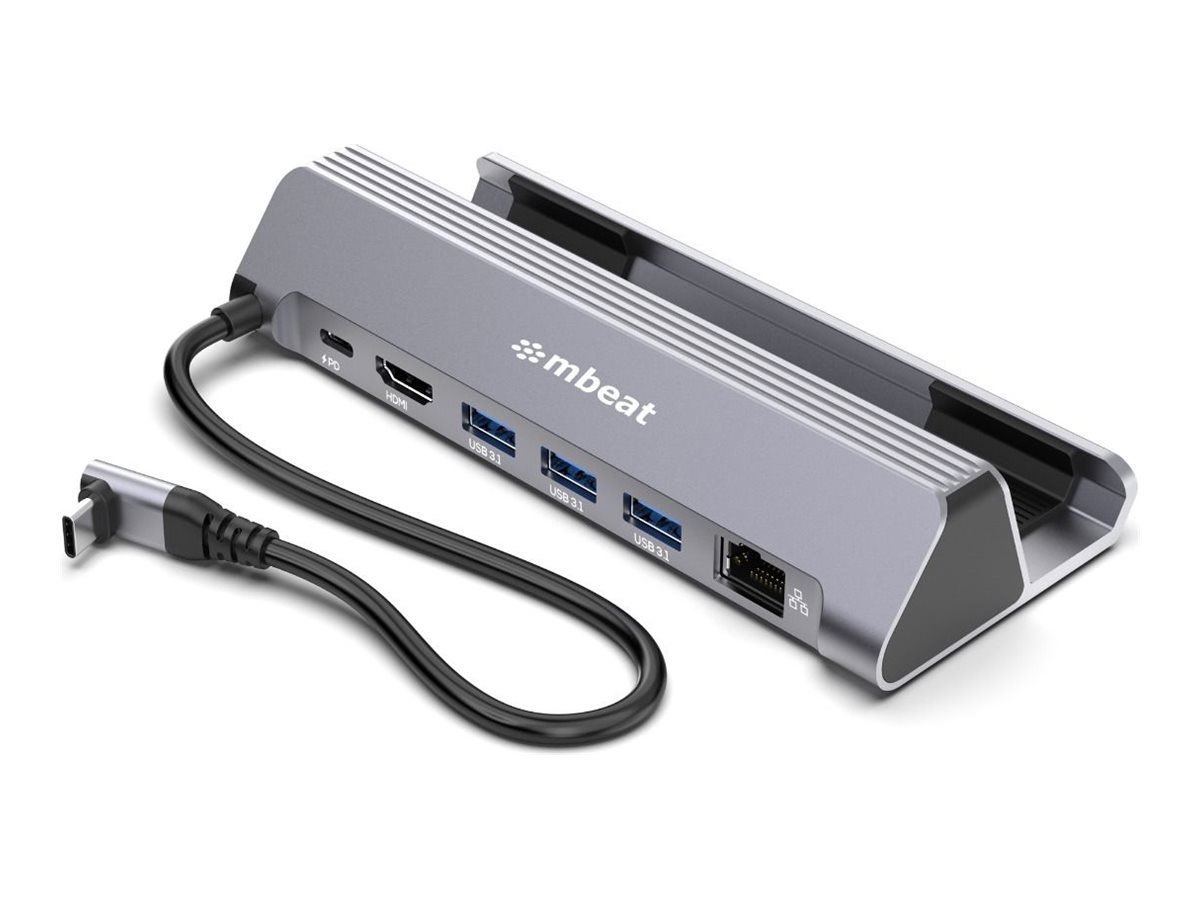 mbeat docking station USB-C 3.1 Gen 1 HDMI Product shot Left-angle 79750