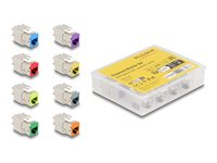 Delock Keystone Modul RJ45 jack to LSA Cat.6A toolfree assorted colours set 8 pieces