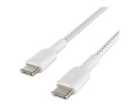 BELKIN Câble tressé USB-C USB-C 1m blanc