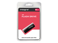 Integral Europe Black USB 2.0 Flash Drive INFD64GBBLK.