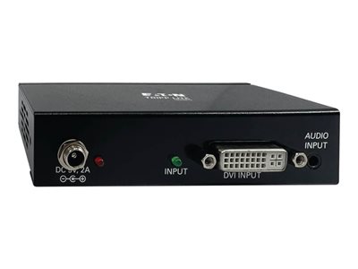 Eaton Tripp Lite series 2-Port DVI Splitter with Audio and Signal Booster, Single-Link 1080p @ 60 Hz (DVI-D F/2xF), International Plug Adapters, TAA