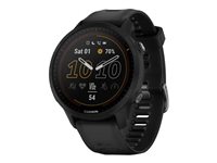Garmin Forerunner 955 Solar Black sport watch with strap silicone black 