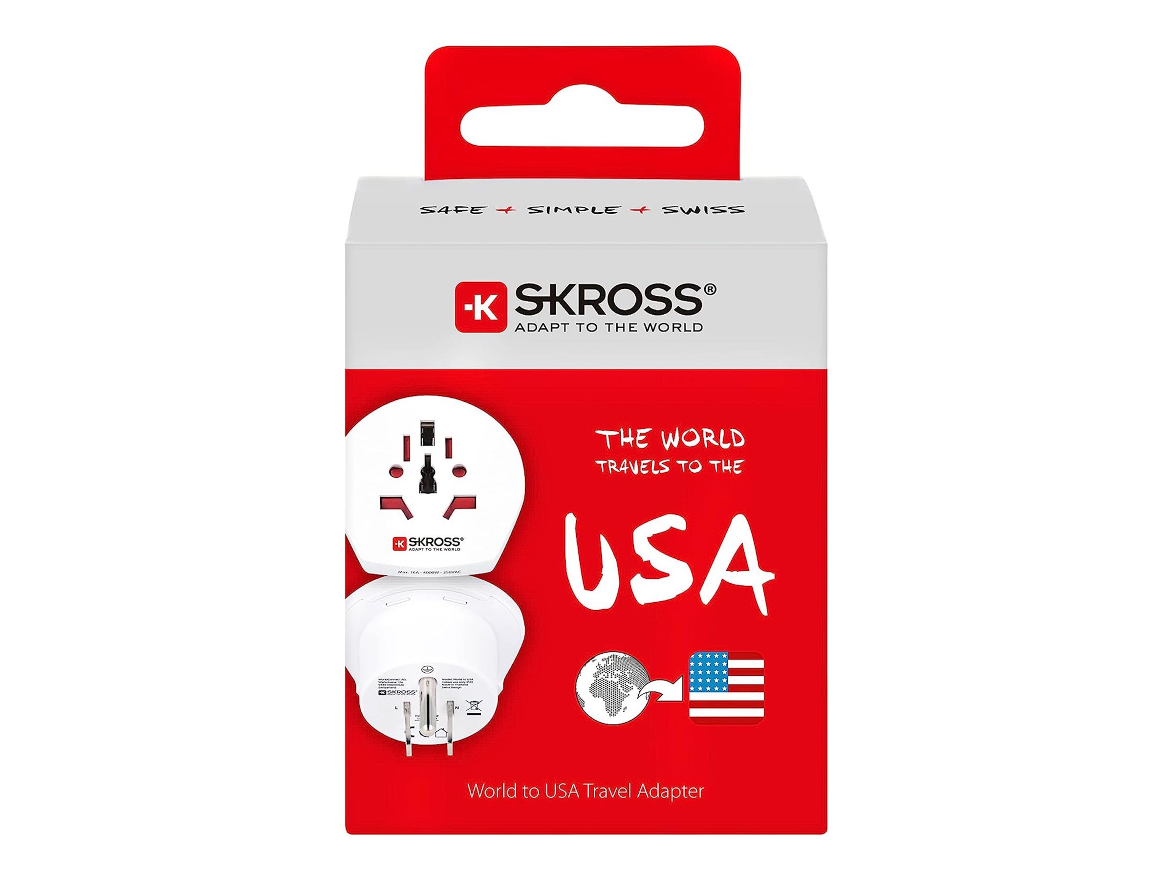 SKROSS World to USA Travel Adapter - White - SK-1500221-E