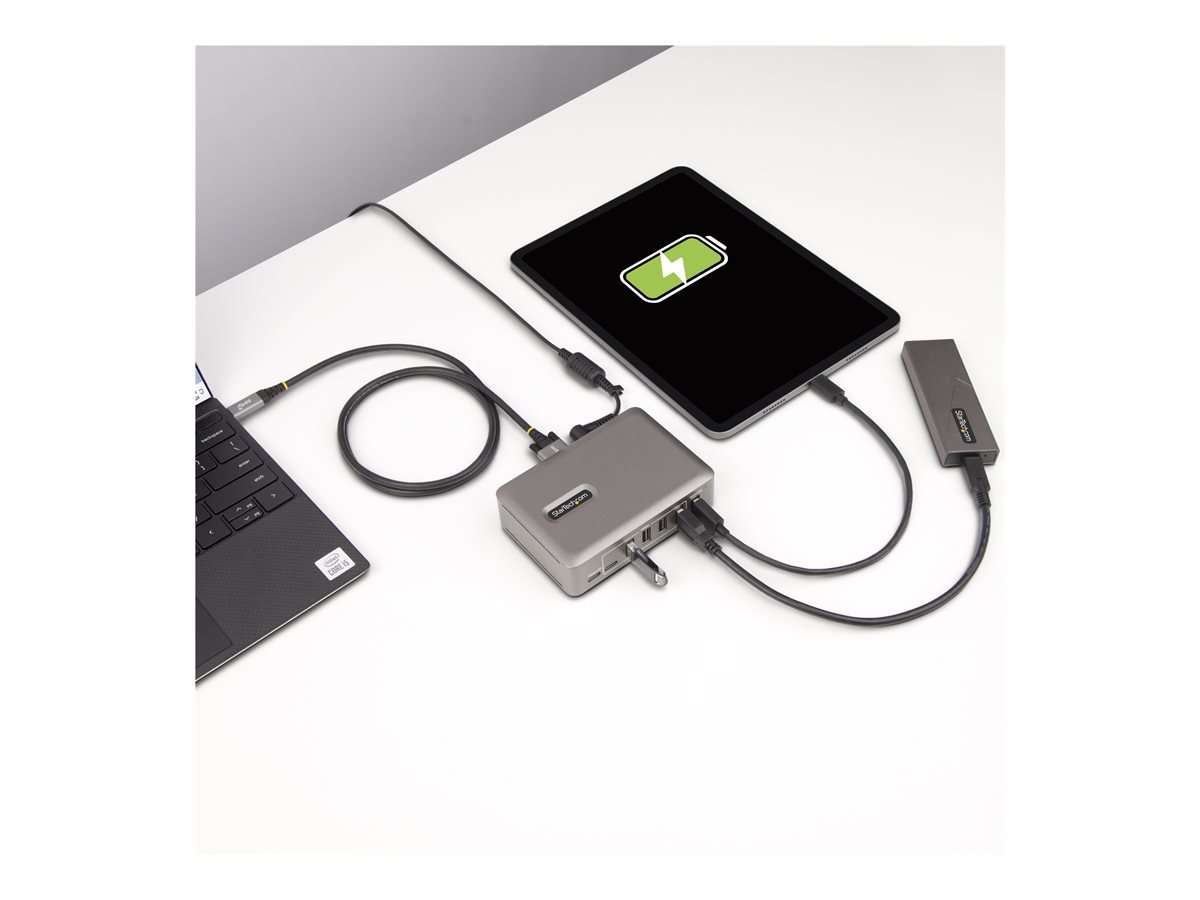 StarTech.com 10-Port USB-C Hub, 8x USB-A + 2x USB-C, Self-Powered w/ 65W Power Supply, USB 3.1 10Gbps Hub w/ BC1.2 Charging, Desktop/Laptop USB Hub with 3ft Locking USB-IF Certified Cable - USB Expansion Hub (10G8A2CS-USB-C-HUB) - rozbočovač - 10 porty – foto 10