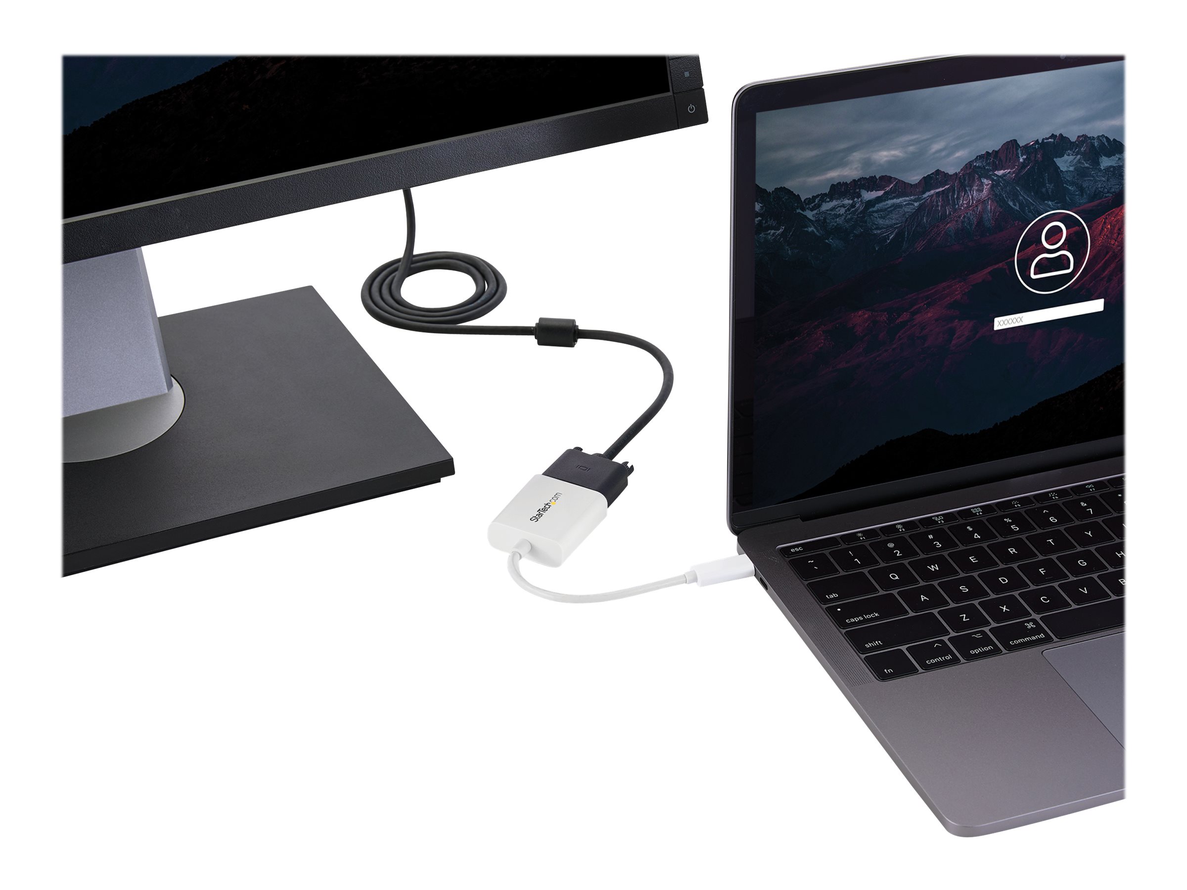 StarTech USB-C to VGA Adapter - White - 1080p - Video Converter For Your MacBook Pro / Projector / VGA Display (CDP2VGAW) - USB / VGA adapter - USB-C to HD-15 (VGA) - 17.5 m