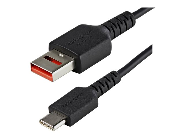 StarTech.com 3ft (1m) Secure Charging Cable, USB-A to USB-C Data Blocker Charge-Only Cable, No-Data Power-Only Charger Cable for Phone/Tablet, Data Blocking USB Protector Adapter Cable - 5V at 2.4A (12W max) (USBSCHAC1M)