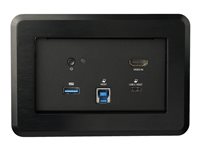 Startech Conference Room Docking Station, Universal Laptop Dock, 4K HDMI, 60W Power Delivery, USB Hub, GbE, Audio, In-Table C