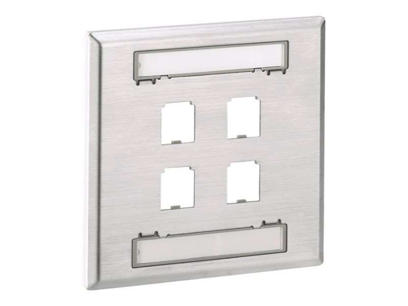 Panduit MINI-COM Stainless Steel Faceplate