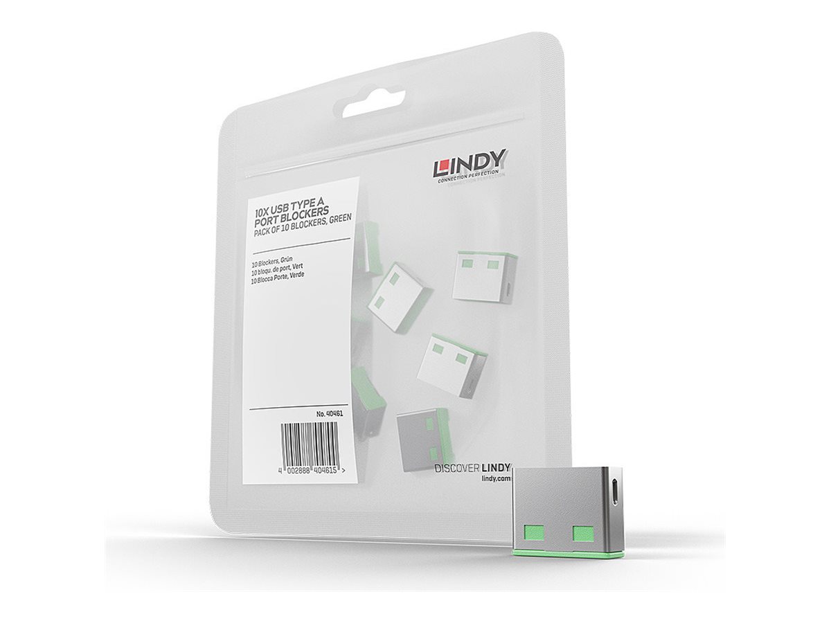 Bloqueurs de ports USB, 10 pièces, Vert