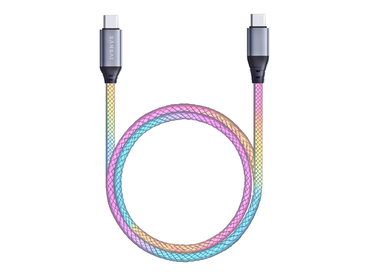 Sansai, USB-C cable, USB-C to USB-C, 1.2 m