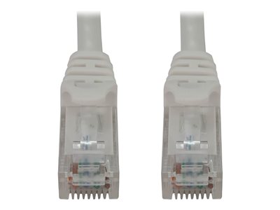 Eaton Tripp Lite Series Cat6a 10G Snagless Molded UTP Ethernet Cable (RJ45 M/M), PoE, White, 25 ft. (7.6 m)