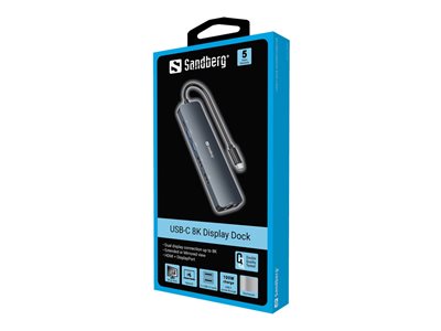SANDBERG USB-C 8K Display Dock - 136-43