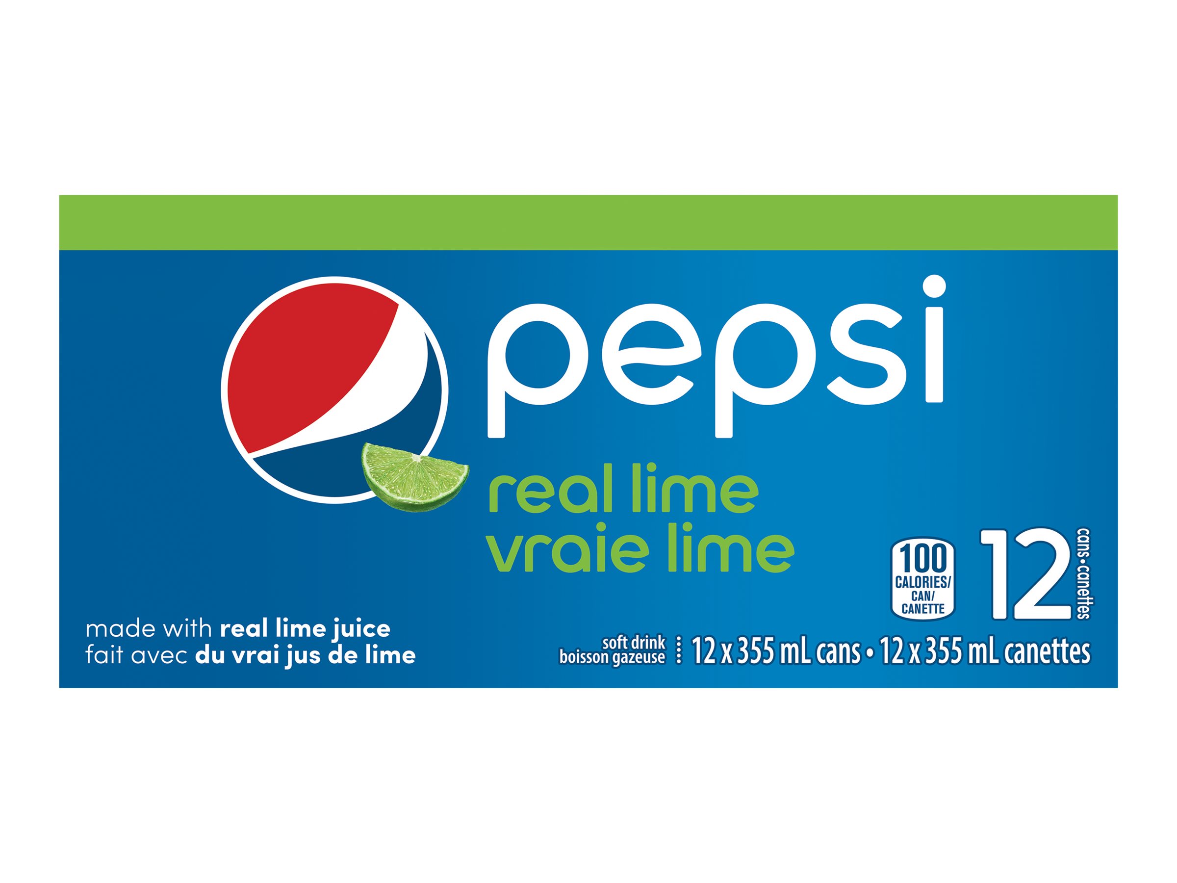 Pepsi Real Lime - 355ml - Pack of 12