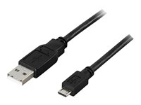 DELTACO USB 2.0 USB-kabel 50cm Sort