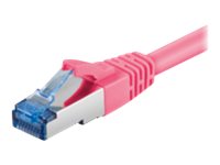 MicroConnect CAT 6a Kabel med afskærmning med folie og kobberfletning (SFTP 2m Netværkskabel Pink
