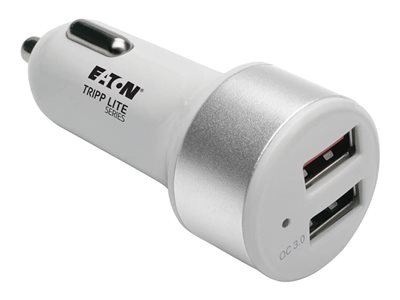 Tripp Lite Dual-Port USB Car Charger for Tablets and Cell Phones with Qualcomm Quick Charge 3.0 Technology