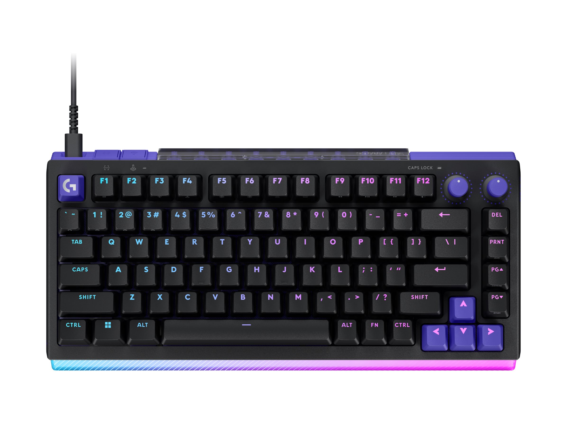 Logitech G G512 X 75, keyboard, TMR analogue, mechanical, tactile style, with LED indicator, QWERTY, US, black Input Device