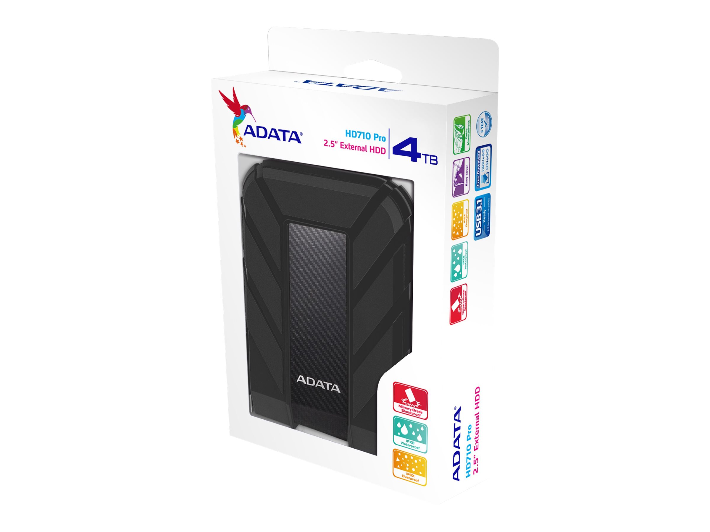 Dysk zewnętrzny ADATA HD710 Pro 4TB USB 3.1 Black