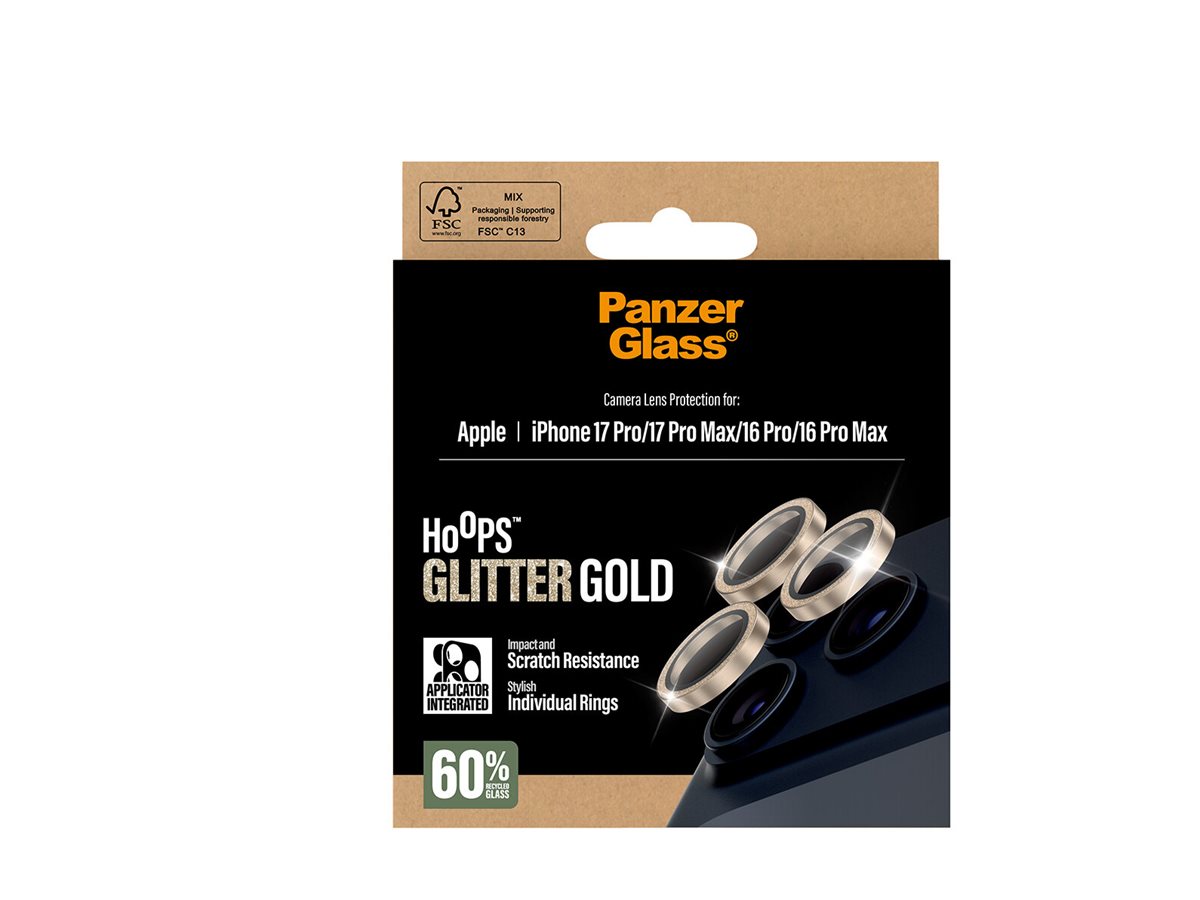 PanzerGlass Hoops Apple iPhone 17 Pro/16 Pro/15 Pro/17 Pro Max/16 Pro Max/15 Pro Max třpytivě zlaté – foto 5