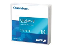 Quantum LTO Ultrium 8 12 TB / 30 TB barcode labeled brick red