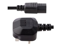 StarTech 10ft (3m) UK Computer Power Cable, 18AWG, BS 1363 to C13 Power Cord, 10A 250V, Black Replacement AC Power Cord, TV/M