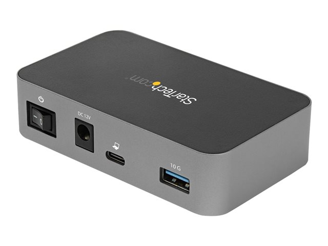 StarTech.com 4 Port USB C Hub with Power Adapter, USB 3.1/3.2 Gen 2 (10Gbps), USB Type C to 4x USB-A, Self Powered Desktop USB Hub with Fast Charging Port (BC 1.2) DCP, Desk Mountable - Windows/macOS/Linux (HB31C4AS) - Hub - 4 x USB 3.1 Gen 2 - desktop - AC 110/240 V - for P/N: PEXUSB321C