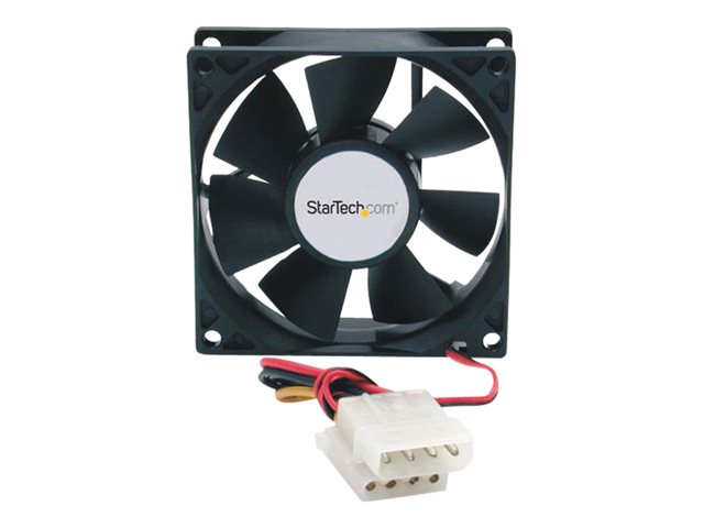 Image of StarTech.com 80x25mm Dual Ball Bearing Computer Case Fan w/ LP4 Connector - computer case Fan - 80mm Fan - pc Fan (FANBOX) - system fan kit