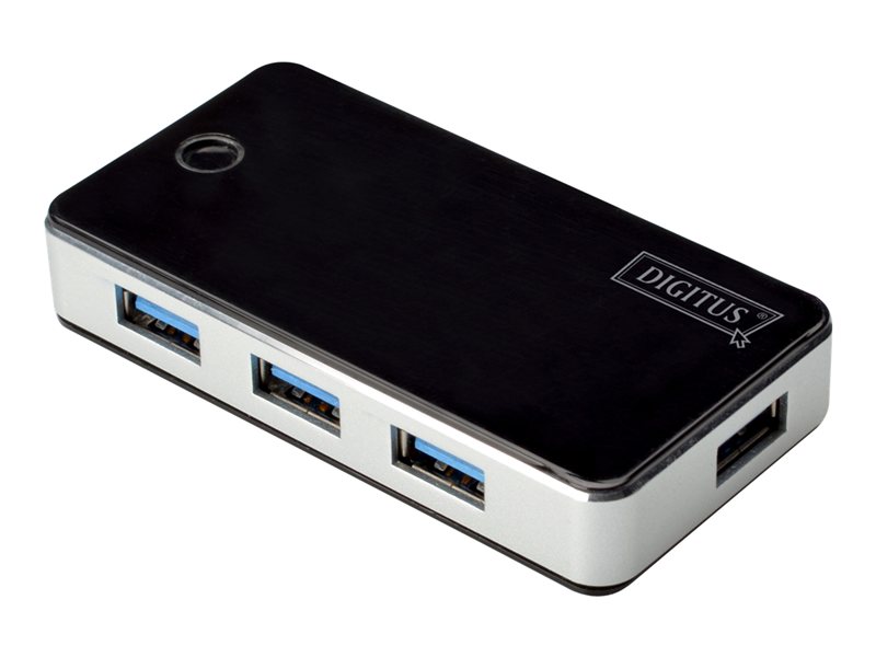 Hub USB Digitus DA-70231 4xUSB 3.0 aktywny czarny