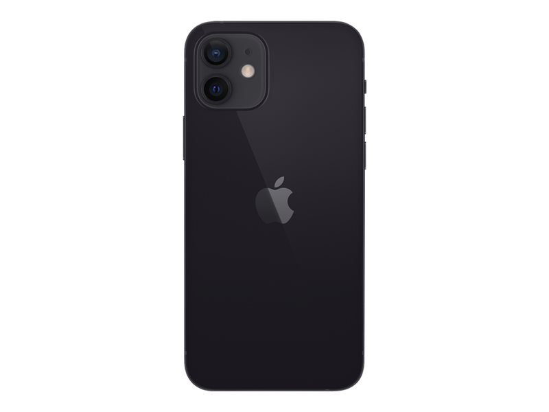 Apple iPhone 12 - 5G Smartphone - Dual-SIM / Interner Speicher 64 GB - OLED-Display - 6.1" - 2532 x 1170 Pixel - 2 x Rückkamera 12 MP, 12 MP - front camera 12 MP - Schwarz
