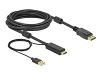 DeLOCK Video/audiokabel DisplayPort / HDMI 5m Sort