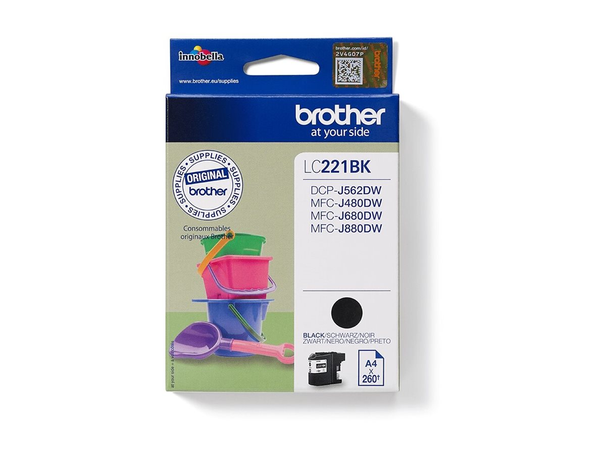 An image of Brother LC221BK - black - original - ink cartridge