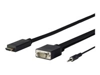 VivoLink Pro HDMI-kabel HDMI / VGA / audio 1m Sort