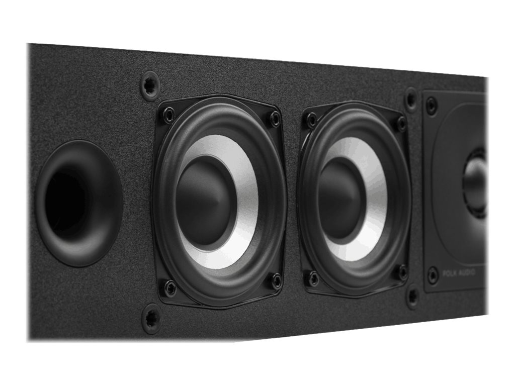 Polk High-Resolution Centre Channel Speaker - Black - Monitor XT35