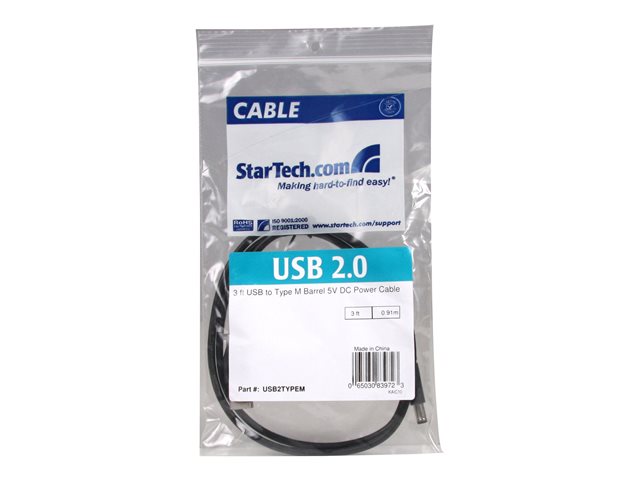 StarTech .com Câble d'alimentation USB vers prise DC de 91 cm